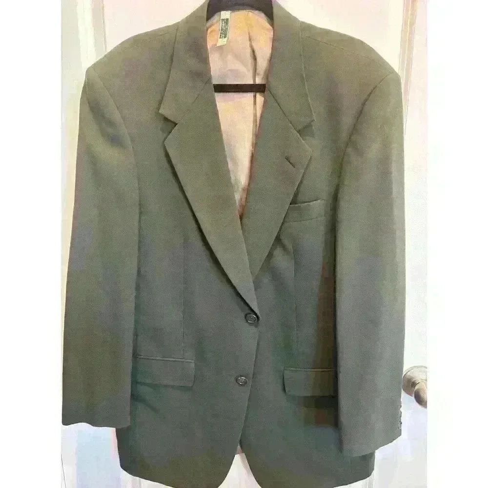 Evan-Picone Vintage Men's Suit Coat | 100% Pure Wool Blazer | Greenish